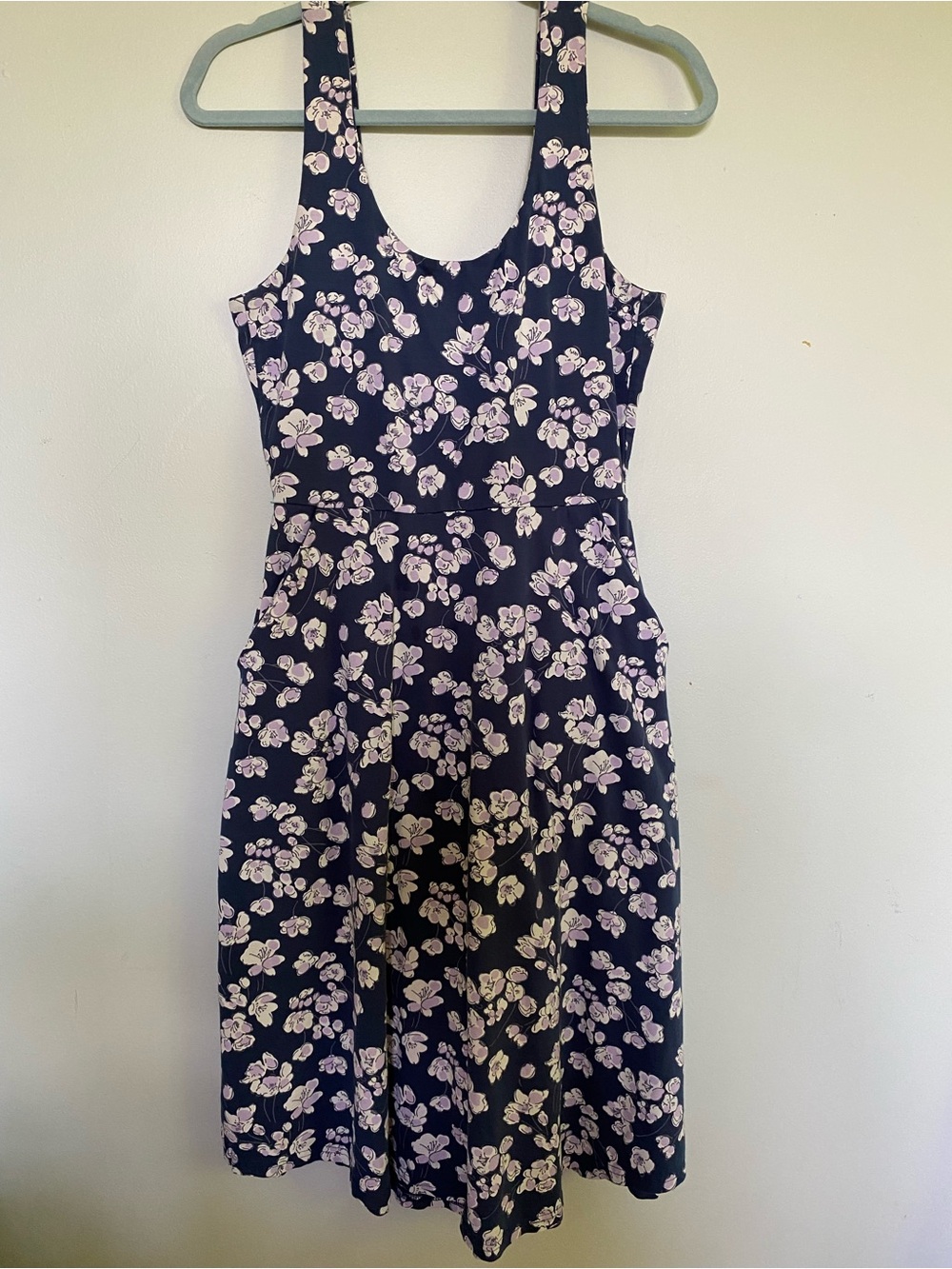 Pact Navy Blue Floral Tie-back Dress with White Blossoms - Picture 4 of 6